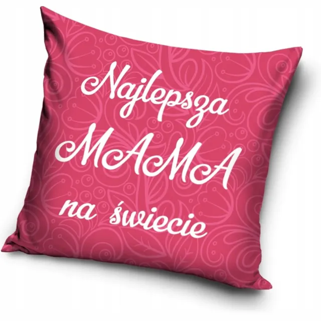 Carbotex Kussenhoes Beste Mama Ter Wereld - 40x40 cm Roze
