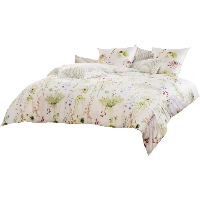 Estella Meadow Dekbedovertrek Groen 135x200 + 80x80 - 100% Katoen