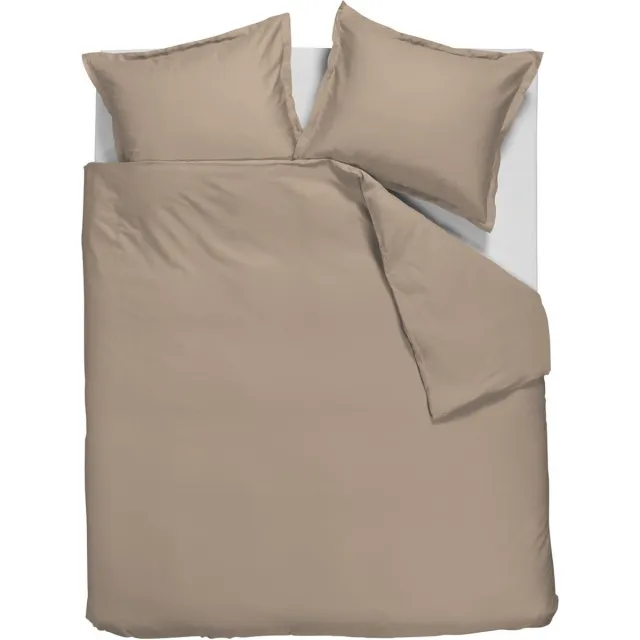 Ambiante Satin Uni dekbedovertrek - Tweepersoons - 200x200/220 - Taupe