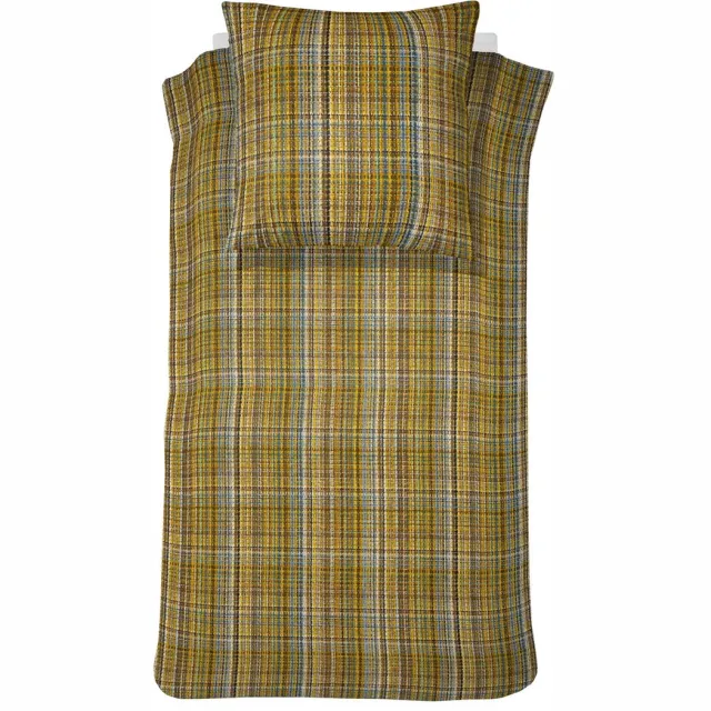 Damai Dekbedovertrekset bio katoen signore ochre 1 persoons dekbedovertrek 155 x 220 cm + 1 sloop 80x80 cm Oker