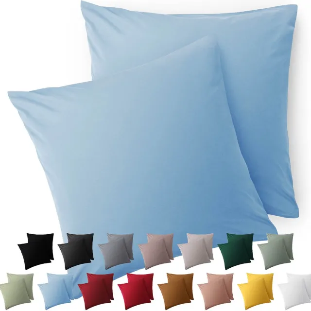 Blumtal Kussensloop Microvezel Kussenhoes 65 x 65 cm - Lichtblauw - Set van 2