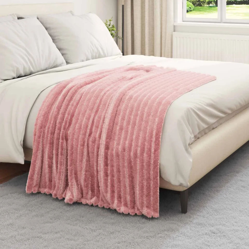 vidaXL plaid Roze 150 x 130 cm 0,45 kg Fleece, foto 3