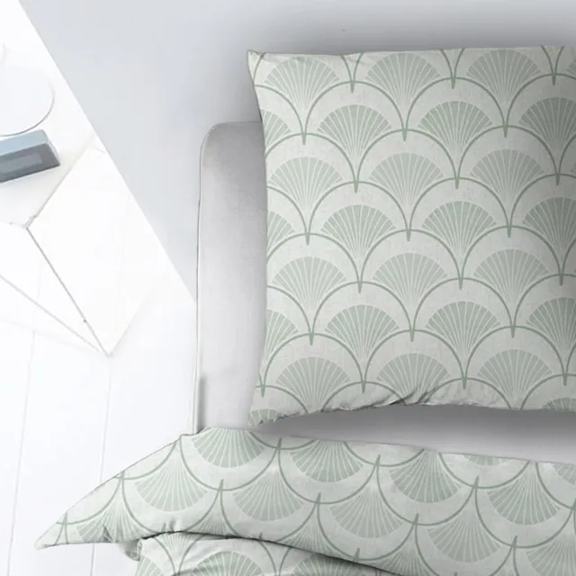 Sleepnight Dekbedovertrek Katoen Kamila - Groen - 270 x 200/220 cm + 2 kussenslopen - [Groen]