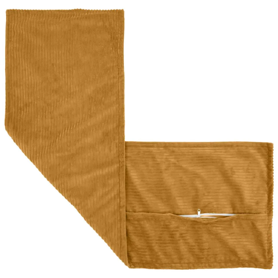 vidaXL Kussensloop 2 st HOUTEN Geel 40 x 145 cm corduroy, foto 4