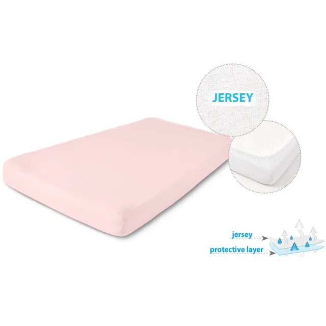 Matex Jersey - Waterdicht Hoeslaken - Ademend - 160x200 - OEKO-TEX Roze