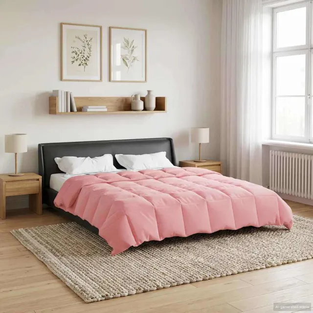 vidaXL Zomer Dekbed 220 x 260 cm Zomer Microfiber (100% polyester) Roze