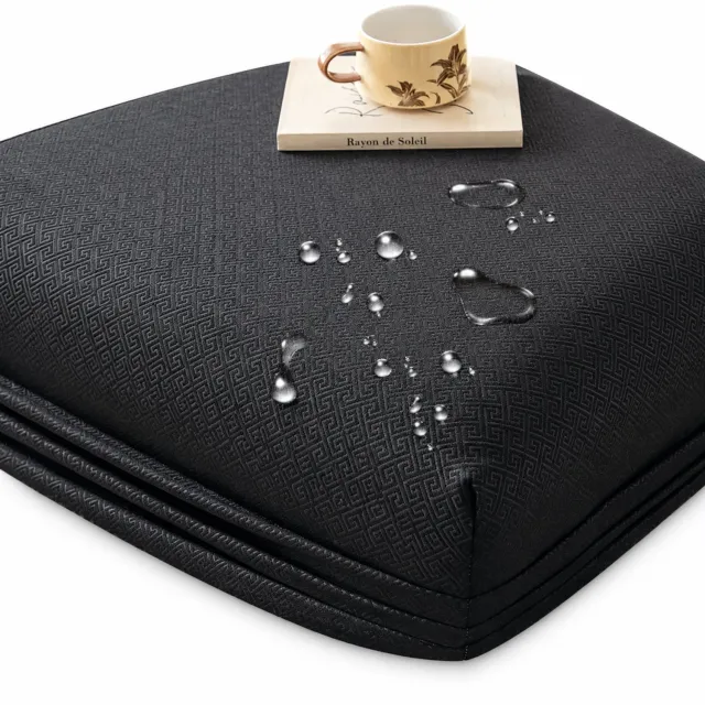 SWGOTA Zwart waterdicht hoeslaken 200 x 200 cm - geborstelde stof - voor matrassen tot 30 cm hoog - 1 stuk