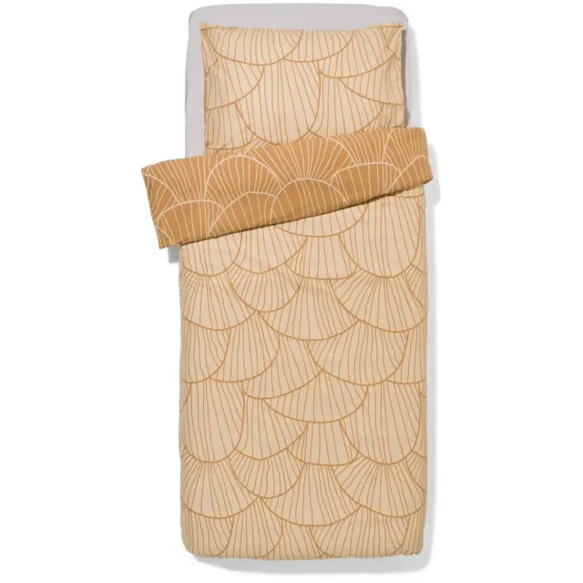 HEMA Dekbedovertrek zacht katoen schelpen zand (beige)