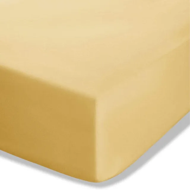 Perfect Slapen Jersey Hoeslaken -190x200 - Donker Geel Zacht Geel
