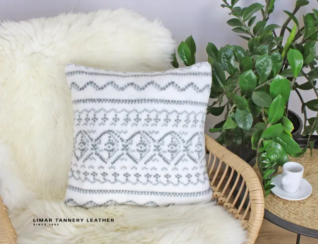 Minky Polar Kussenhoes Grijs 40x40cm - Zacht & Decoratief