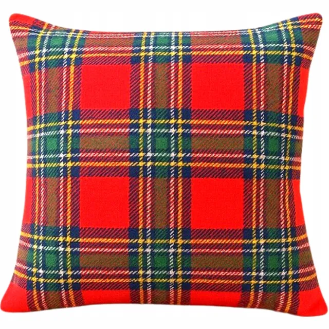 MMO-EURO Martyna Opiełka Merloos Katoenen Kussensloop Schotse Ruit - 45x45cm