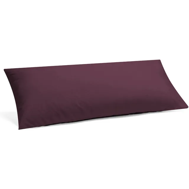 Yumeko kussensloop percal katoen bordeauxpaars 40x80 - Bio, eco & fairtrade - 1 stuk
