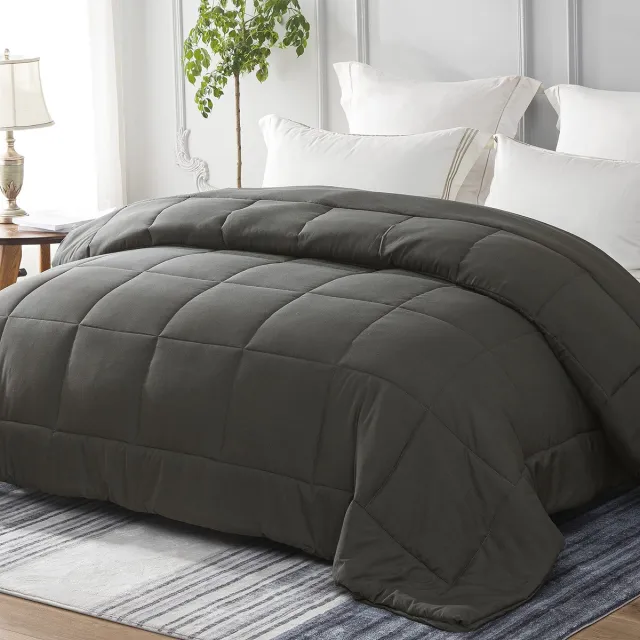 Unyqoos Ultrazacht en Ademend Vierseizoenen Dekbed voor Optimale Slaapcomfort in Elke Weersomstandigheid 135 x 200 cm Donkergrijs