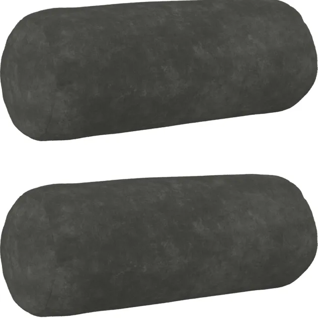 vidaXL Kussensloop 2 st HEERLEN Antraciet Dia. 15 x 40 cm Anthraciet