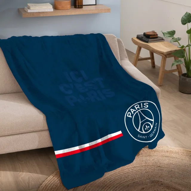 Paris Saint Germain Fleece Deken, Premium - 125 x 150 cm - Polyester Blauw