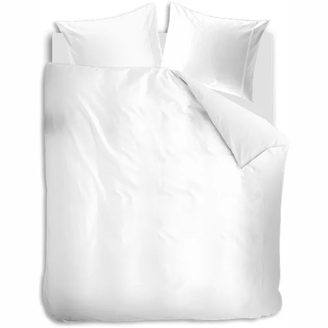 Auping Clear white satin Dekbedovertrek - Tweepersoons 200 x 220 cm - Katoensatijn - Wit