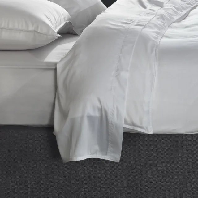 Zohome Laken Satinado - Onderlaken - Bedlaken van 100% Katoen-Satijn - Wit