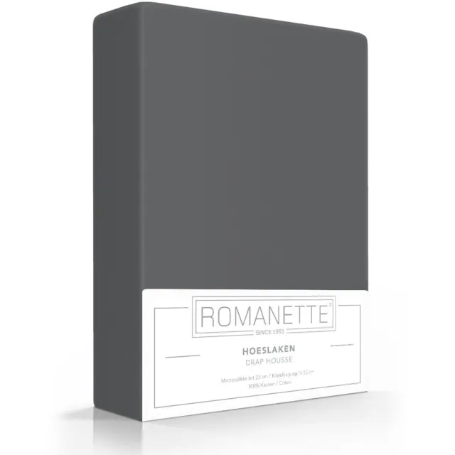 Romanette Luxe Verkoelend Hoeslaken Katoen - Antraciet