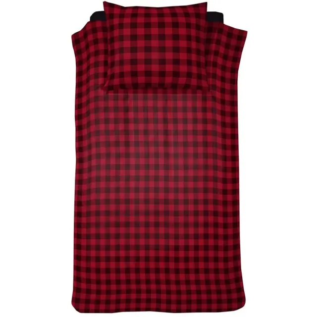Damai Timber - Dekbedovertrek - Flanel - 140x200/220 cm - Rood