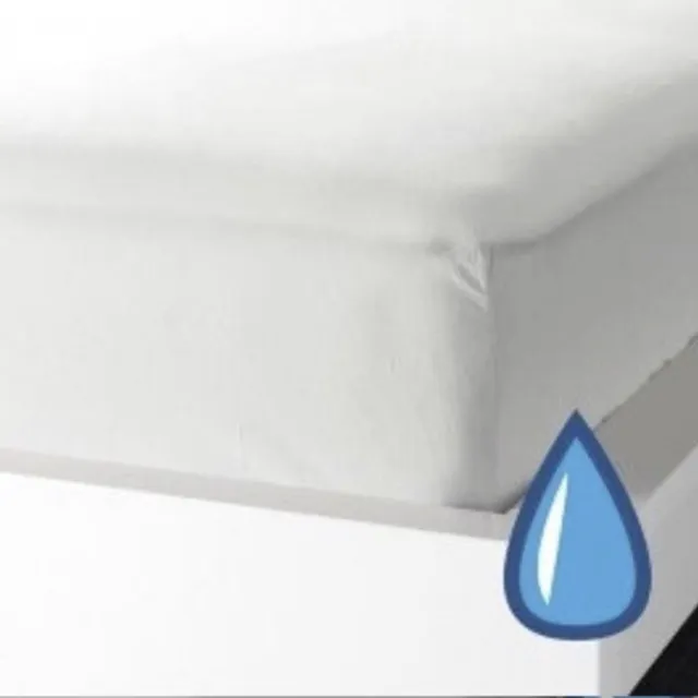 Home bedding Waterdicht Matrasbeschermer-Hoeslakenbadstof-Antibacterieel-Rondom Elastiek-1Persoons-xL 90x220cm -Wit