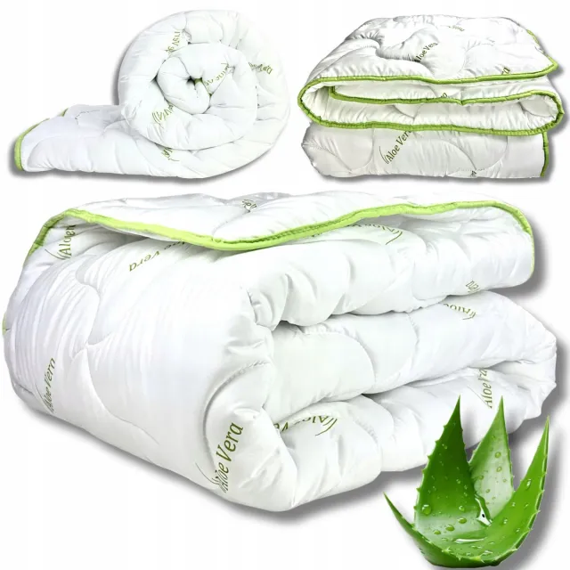 Koney Winterdekbed 180 x 200 cm - Aloë Vera - Wit - 300 g/m² - met opbergtas
