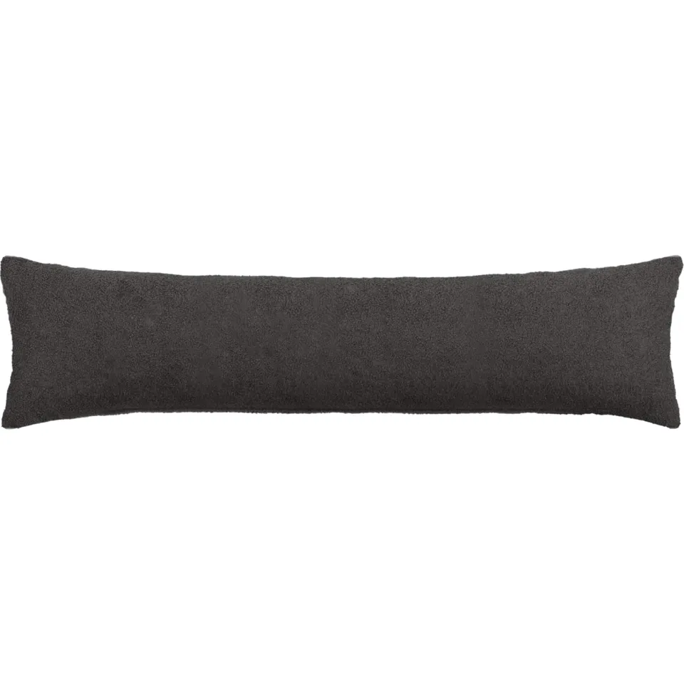 vidaXL Kussensloop 2 st HEERLEN Donkergrijs 40 x 145 cm Bouclé