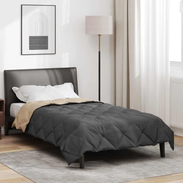 vidaXL Zomer Dekbed 220 x 135 cm 200 gsm Microvezel Anthraciet