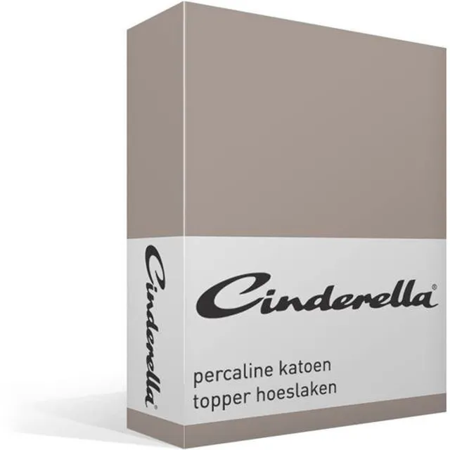 Cinderella Weekend - Topper Hoeslaken (tot 15 cm) - Katoen - 200x200 cm - Taupe
