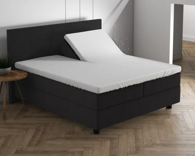 Dreamhouse Dubbel Jersey 220 gr. Splittopper Hoeslaken Wit 160 x 200/220