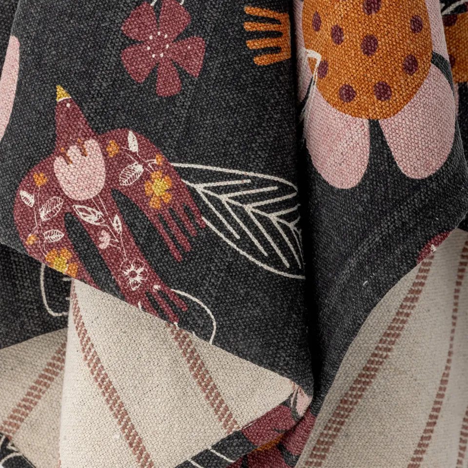 Bloomingville Vivielle plaid zwart, foto 6