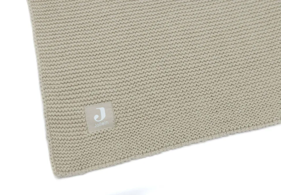 Jollein ledikantdeken Basic Knit olive green, foto 5