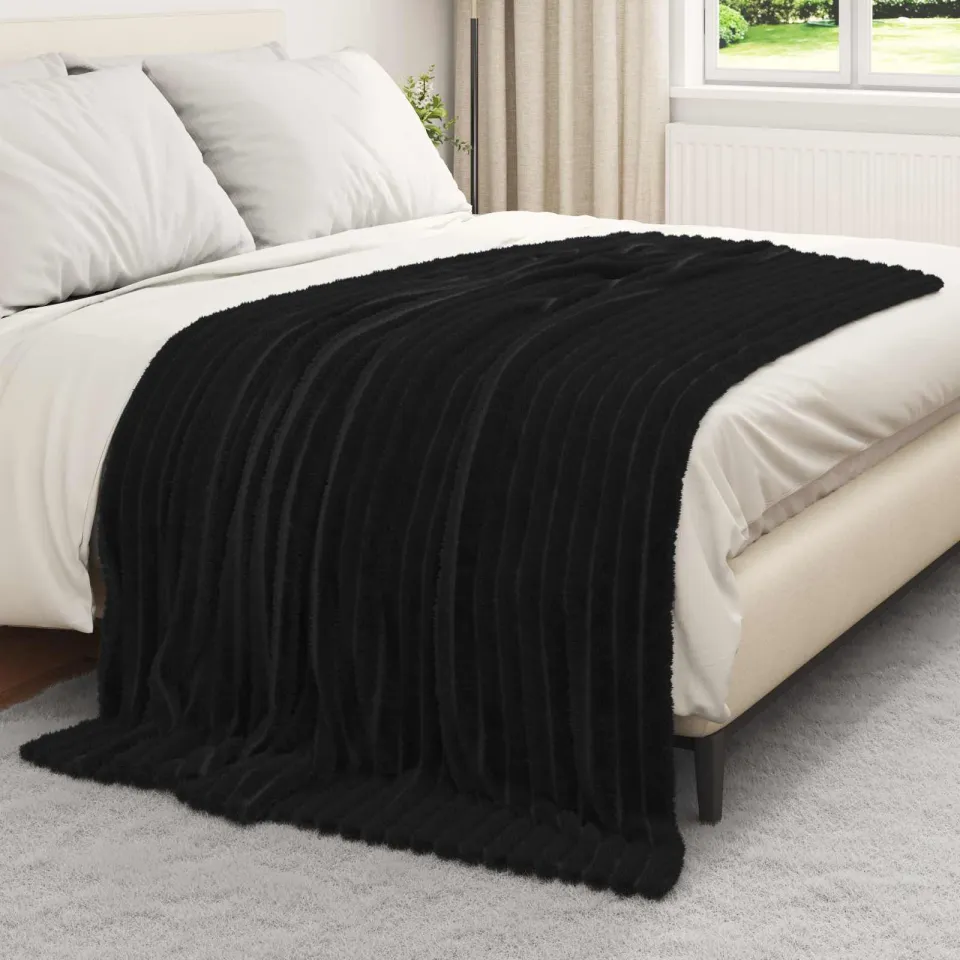 vidaXL Kleden 6 st Zwart 200 x 150 cm 4,75 kg Fleece, foto 3