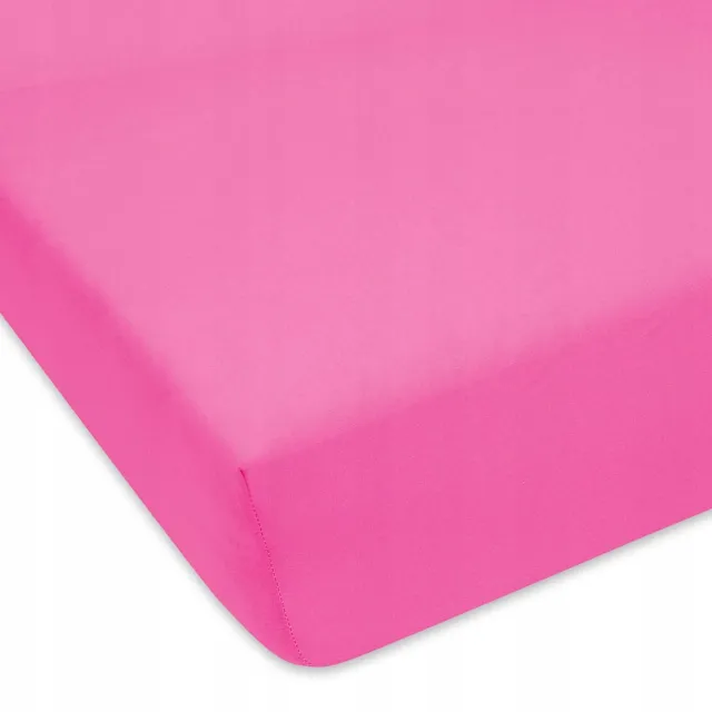 Designpremium Roze Jersey Hoeslaken 100% Katoen met Elastiek 70x200 cm