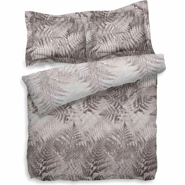 Heckettlane Heckett & Lane Venne Dekbedovertrek - Eenpersoons - 140x200/220 cm - Bruin/Grijs