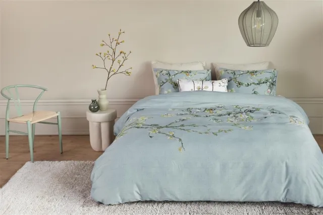 Beddinghouse x Van Gogh Museum Blossom dekbedovertrek - Blauw Grijs