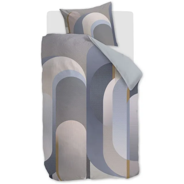 Kardol Archi dekbedovertrek - Eenpersoons - 140 x 200/220 cm - Blauwgrijs