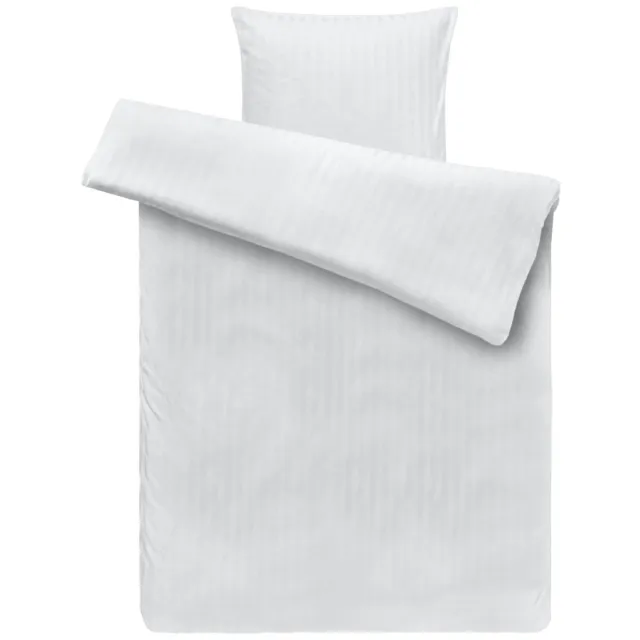 PULSIVA Dekbedovertrekset Satina 20 mm; 160x210 cm (BxL), 65x100 cm (LxB); wit