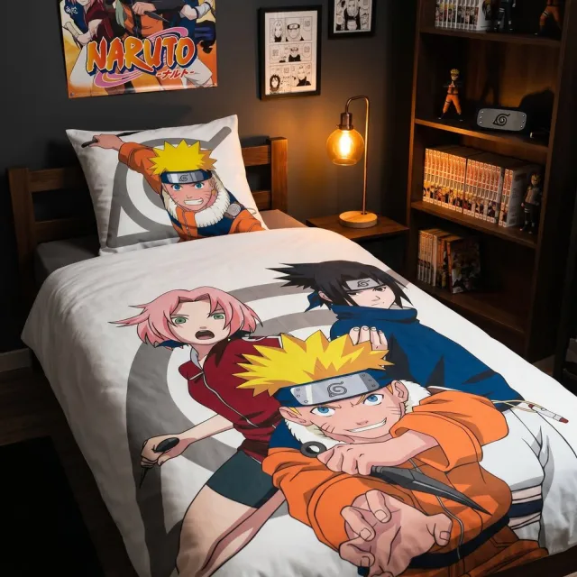 Naruto Dekbedovertrek - polykatoen Wit