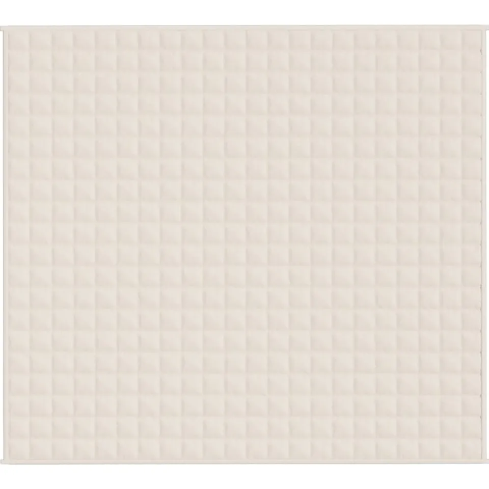 vidaXL Verzwaringsdeken 200x230 cm 9 kg stof lichtcrèmekleurig