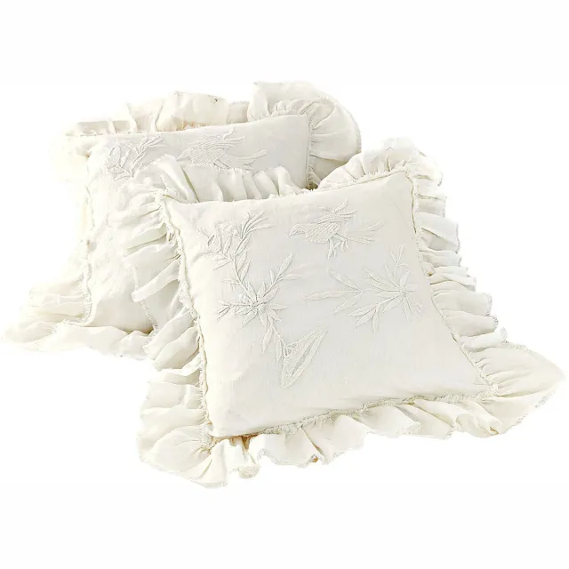 Loberon Kussenhoes set van 2 Norwyn wit