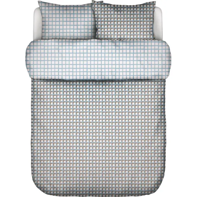 Marc O'Polo Karie Dekbedovertrek Katoensatijn Powder blue - Lits-Jumeaux XL – 260x200/220 cm