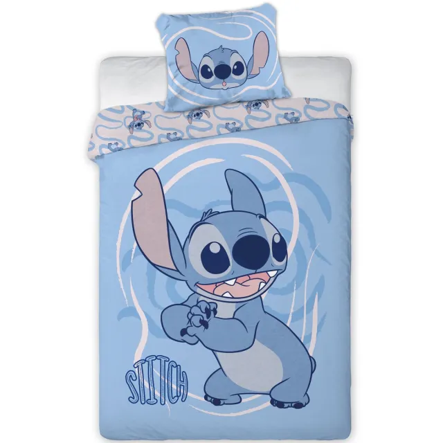 Lilo & Stitch Disney Lilo & Stitch Dekbedovertrek Sweet - 140 x 200 cm / 70 x 90 cm - Katoen Blauw
