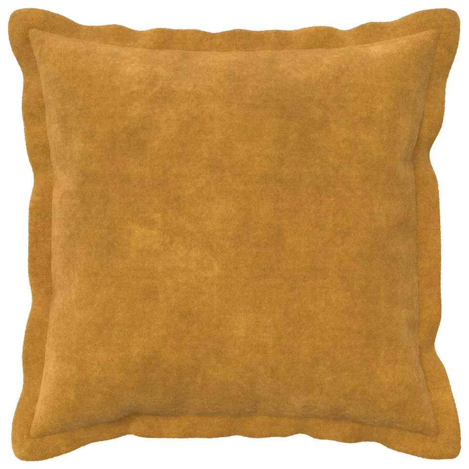 vidaXL Kussensloop 6 st HOUTEN Geel 35 x 35 cm Microfiber Fleece