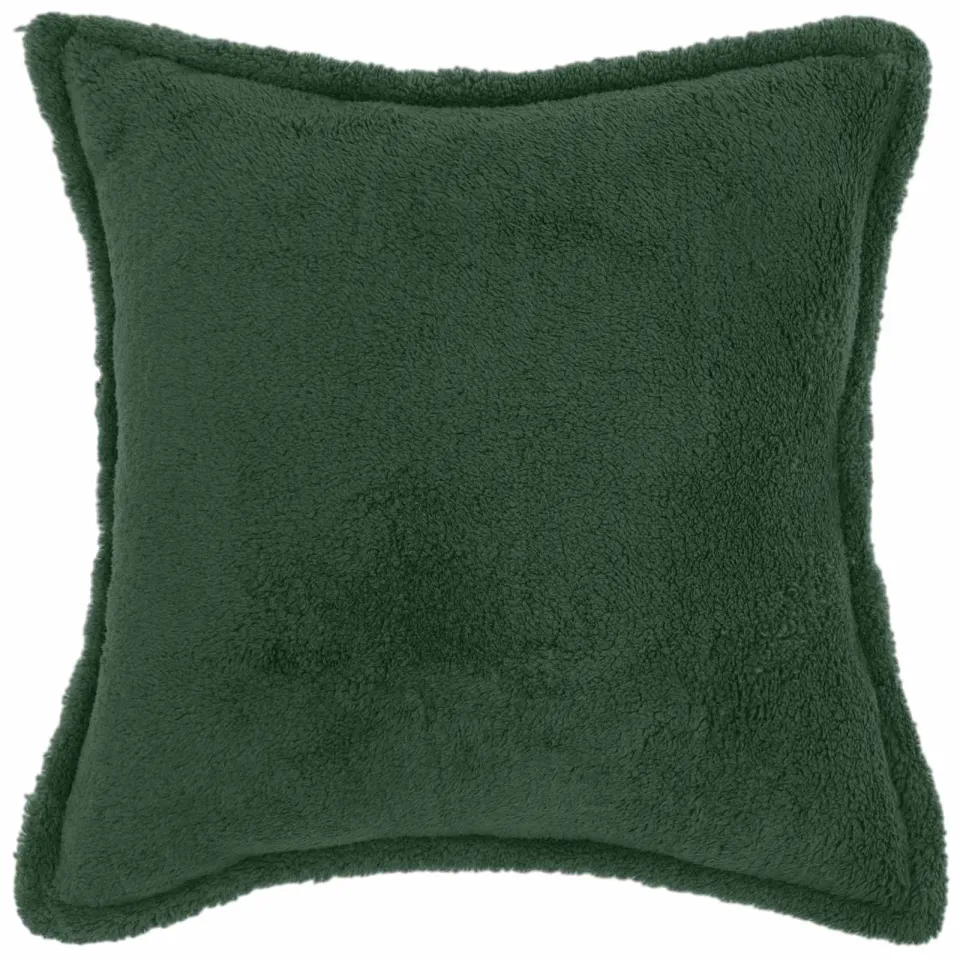 vidaXL Kussensloop 6 st HOUTEN Donkergroen 30 x 30 cm Bouclé groen, foto 2