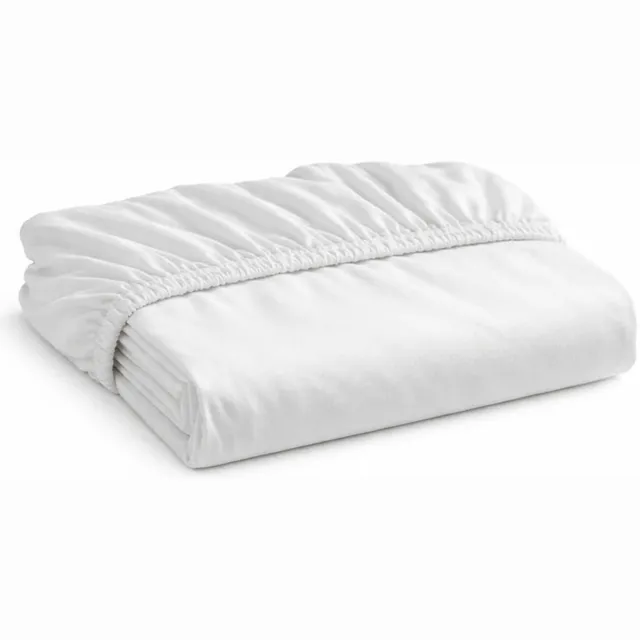 decoware Hoeslaken - Katoen - Wit - Elastisch - 180x200 cm - Geschikt voor matrassen tot 25 cm