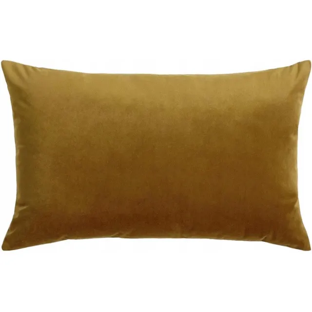 art+design Decoratieve Kussenhoes 45x25 cm - Zacht Velours, Mosterdgeel