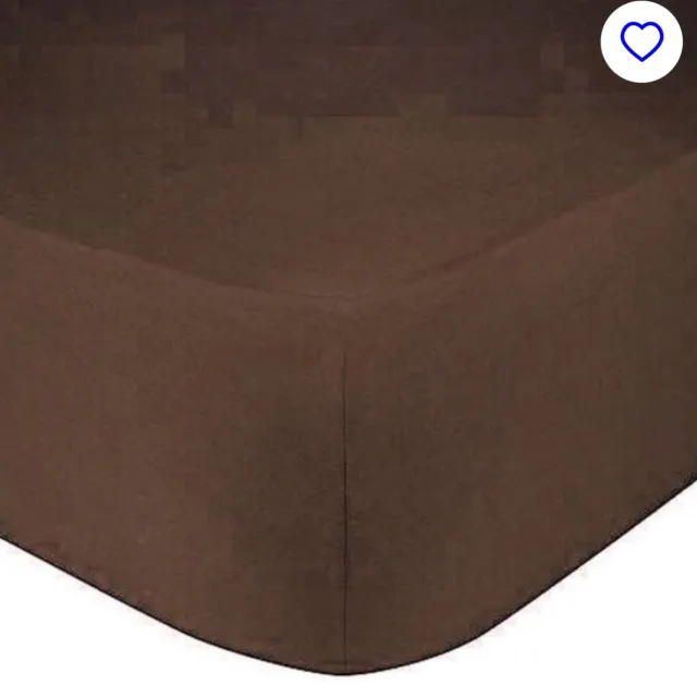 Home bedding Bed Care Jersey Stretch Hoeslaken - 200x200/220 - 100% Katoen - 40CM Hoekhoogte - Donker Bruin