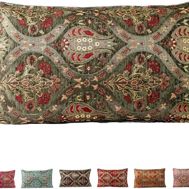 Thuys Decoratieve kussenhoes met ritssluiting voor slaapkamer - sofakussen - perfect voor woondecoratie verkrijgbaar in meerdere maten en kleuren (30x50cm) (groen)