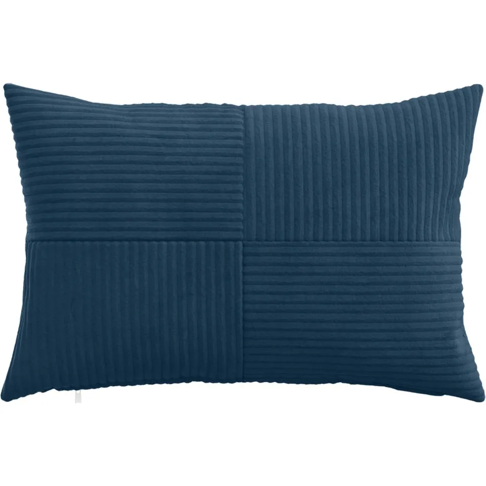 vidaXL Kussensloop 6 st ALMELO Marineblauw 50 x 70 cm corduroy