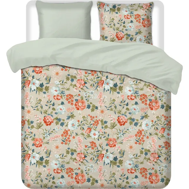Terschellinger Wolweelde Luxueuze Terschellinger Flanellen Winter Dekbedovertrekset – Veldbloemen Vintage – Voor Ultiem Comfort en Warme Nachten – 140x200/220 cm Multi